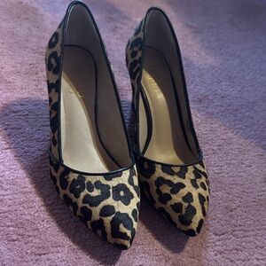 Franco Sarto Leopard Print Wedges